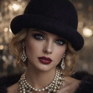 Classic Black 100% Wool Woman’s Derby Hat